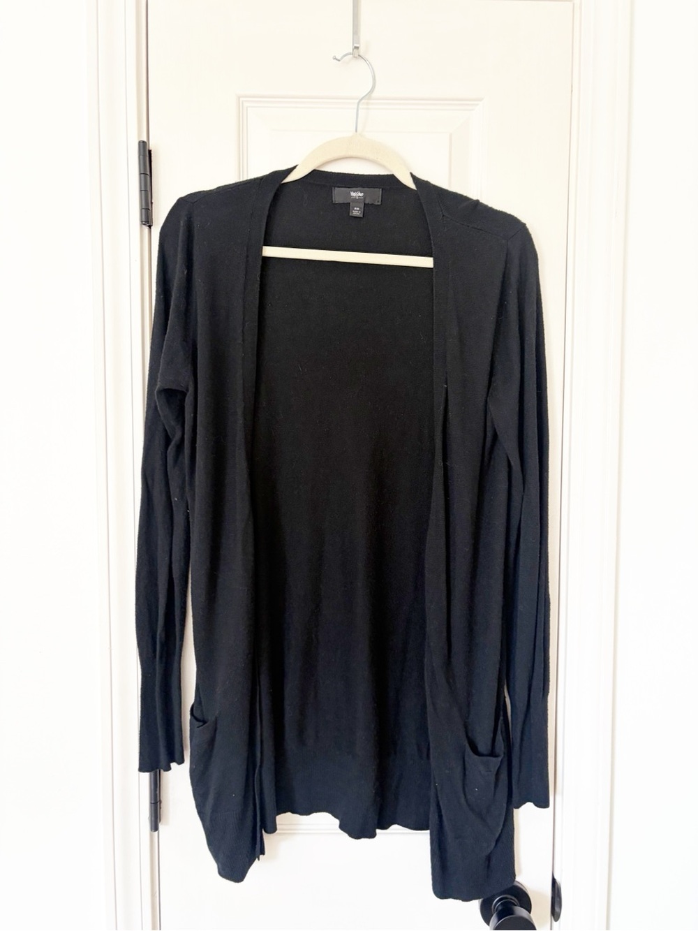 Med • Mossimo Lightweight Open-Front Black Women's Cardigan